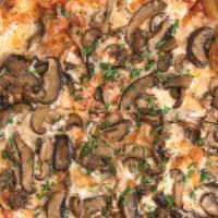 FUNGHI MISTI · fontina cheese, mixed mushrooms, thyme, rosemary, garlic, and parsley