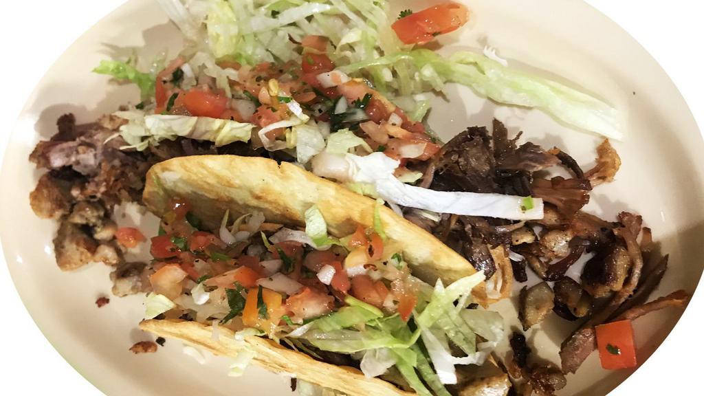 Crispry Taco · choice of meat, cheese, lettuce and pico de gallo