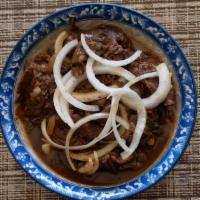 Bistek a la Carte · Thinly sliced beef sautéed with garlic, onion, soy sauce and lemon juice. Small feeds 2 to 3...