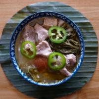 Pork Sinigang A la Carte · A Filipino staple, this tamarind based sour soup is delicious on cold days. Contains pork, d...