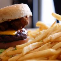 Bacon Cheeseburger · 1/3 lb all beef patty with american cheese, deep fried bacon and your choice of:  mayonaisse...