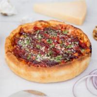 Mr. Rooney Pizza · Our authentic Chicago crust, layered with the perfect amount of mozzarella cheese, BBQ chick...
