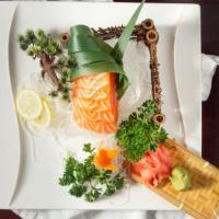 Salmon Sashimi (4) · Consuming raw or undercooked meets, poultry, seafood, shellfish, or eggs may increase your r...