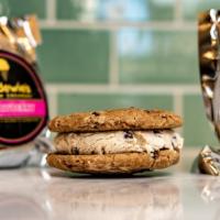 Vegan Cookie Sandwich · A scoop of Mr. Dewie's Ice Cream sandwiched in between two delicious and chewy mr. Dewie's V...