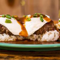 Loco Moco · An Island classic and we do it right! Two scoops rice, two grass-fed beef patties, two eggs ...