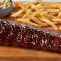 Fridays Big Ribs Apple Butter Bbq · Full-Rack of double-basted pork ribs basted in Apple Butter BBQ served with seasoned fries &...