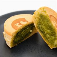 Matcha WheelCake · Creamy custard with a refreshing burst of green tea!