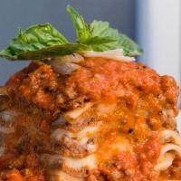 Mamma Carmela's Lasagna · Traditional veal & beef lasagna.