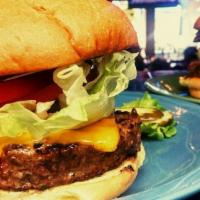 Legends Cheeseburger (1/2 Lb.) · With Cheddar, lettuce, tomato and red onion on a brioche bun.