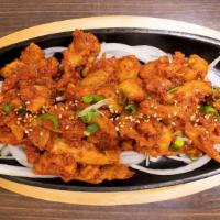 Chicken Bulgogi · Spicy. Boneless chicken marinated in our Korean chilli spice.