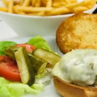 Cheeseburger · French fries or salad.