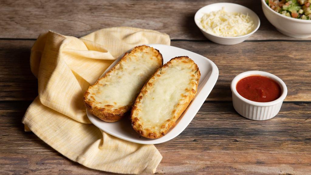 Garlic Cheese Bread · Veggie. French bread, garlic butter topped with Mozzarella cheese and spicy marinara to dip.
