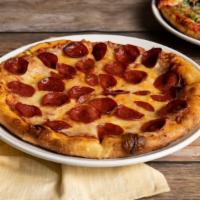 Pepperoni & Cheese Pizza · With traditional marinara sauce.
