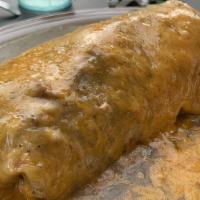 Chile Verde · Diced lean pork with mild green peppers and spice to a delightful flavor. Served with rice a...