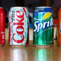 Soda · Coke, sprite, diet coke, ginger ale, orange Sunkist