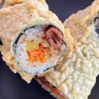 Fried Bulgogi Kimbap · Comes with two fried rolls cut into bite sizes. Marinated Bulgogi, radish, carrots, fish cak...