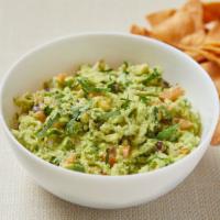 Guacamole · Homemade creamy avocado dip with, onion, tomato, cilantro and lime. Served with gluten-free ...