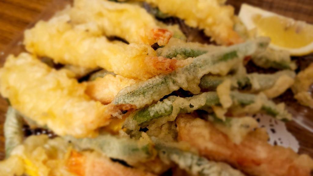 Shrimp Tempura · Deep fried shrimp and vegetables.