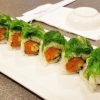 2. Jungle Roll · Spicy tuna and cucumber roll topped with seaweed salad.