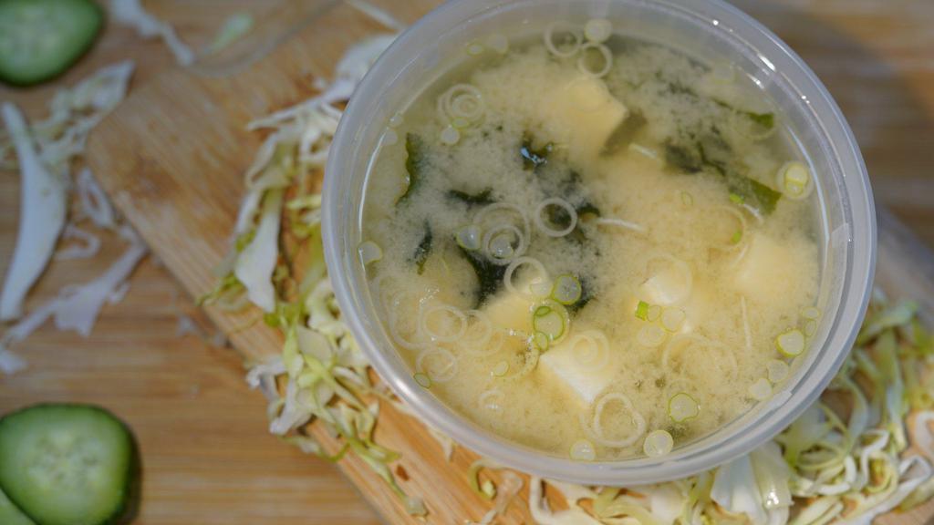 Miso Soup · With tofu, seaweed and green onions