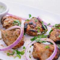 Bihari Kabab · Marinated chicken thigh pieces in bihari masala cooked in tandoor.
