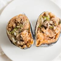 Regular Burrito · Meat, beans, rice, lettuce & pico de gallo sauce.