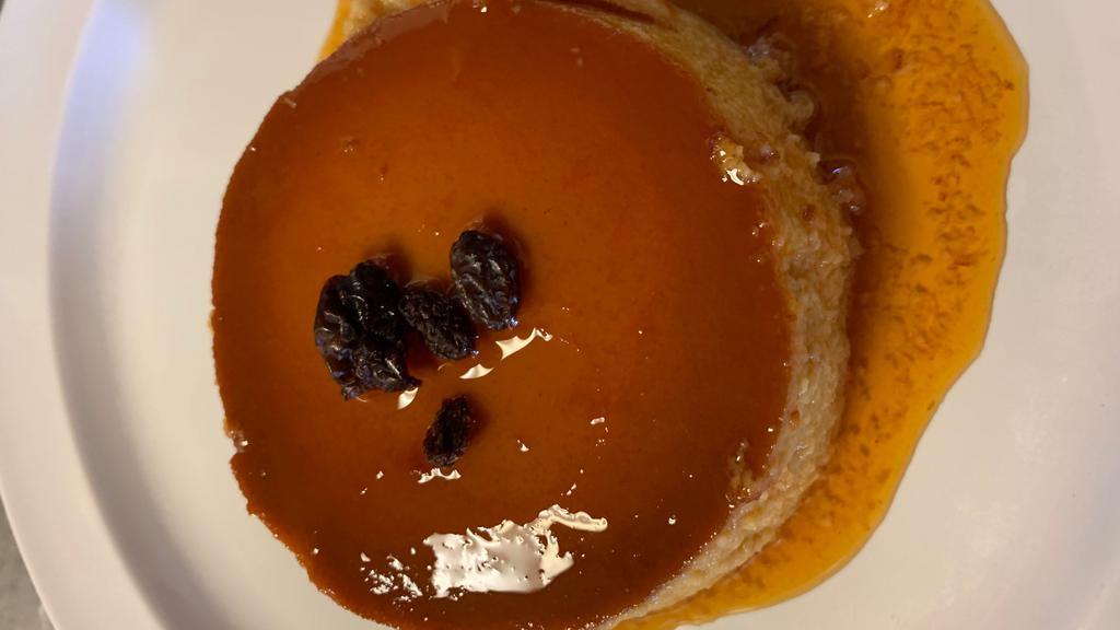 Flan · Housemade flan topped with caramel.
