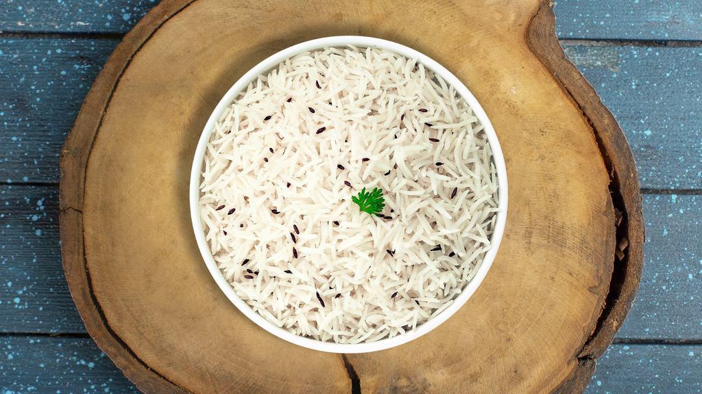 Jeera Rice Jockey · Freshly cooked basmati rice flavored with cumin and turmeric