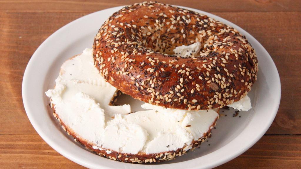 Bagel & Shmear · choice of toasted bagel with shmear