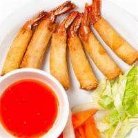 Tôm Chiên · Fried shrimp rolls. 6 rolls.