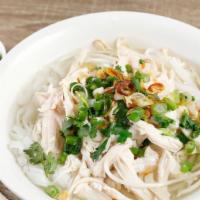 5. Chicken Pho (Pho Ga) · Chieken broth and shred chicken, bean sprouts, onion, cilantro, green onion, dry shallot wit...