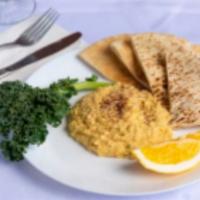 Hummus & Pita Bread · Traditional chickpea dip, whipped with a touch of lemon juice & Tahini served with warm pita...