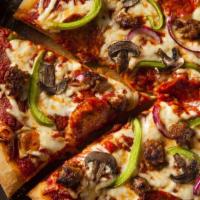 Warrior Lovers Pizza · Fresh-warm warriors pizza made with house made red sauce, pepperoni, sweet red onions, green...