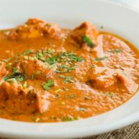 Chicken Tikka Masala · Grilled boneless chicken cooked in a creamy tomato-based curry.