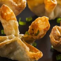 Crab Wontons · Six crispy wontons filled with crab meat.