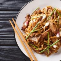 Chow Fun · Wide rice noodles, stir-fried with fresh vegetables, soy sauce, sesame oil, and any meat of ...