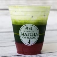 Strawberry Matcha Latte · Made with real strawberries and perfectly balanced for a light refreshing taste