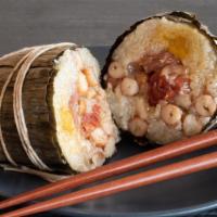 22. Sweet Rice with Pork (Peanut) in Bamboo Leaf 花生鹹肉粽 · 
