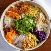 Rainbow Salad · Burmese special, spicy. 18 ingredients. Salad made with three types of noodles, green papaya...