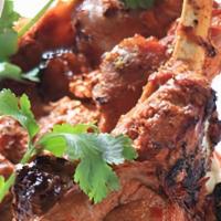 37C. Tandoori Lamb Chops (3) · Tender lamb chops marinade w/ herbs & grilled spices and grilled in tandoori (clay oven).