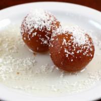 Gulab Jamun · Cheese ball fried and soaker in flavored syrup