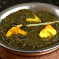 Saag Paneer · Dairy. Cubes of deep fried Cottage cheese cooked in creamy green leafy vegetable sauce. Cons...
