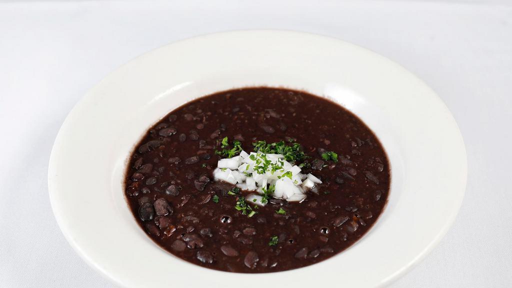 Black Bean Soup: Bowl · black bean soup, spanish onion, parsley. same delicious recipe from when we opened in 1997!  (vegan)