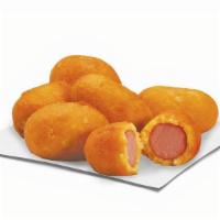 Mini Corn Dogs · Delicious mini franks covered in sweet honey corn batter and deep fried to perfection.