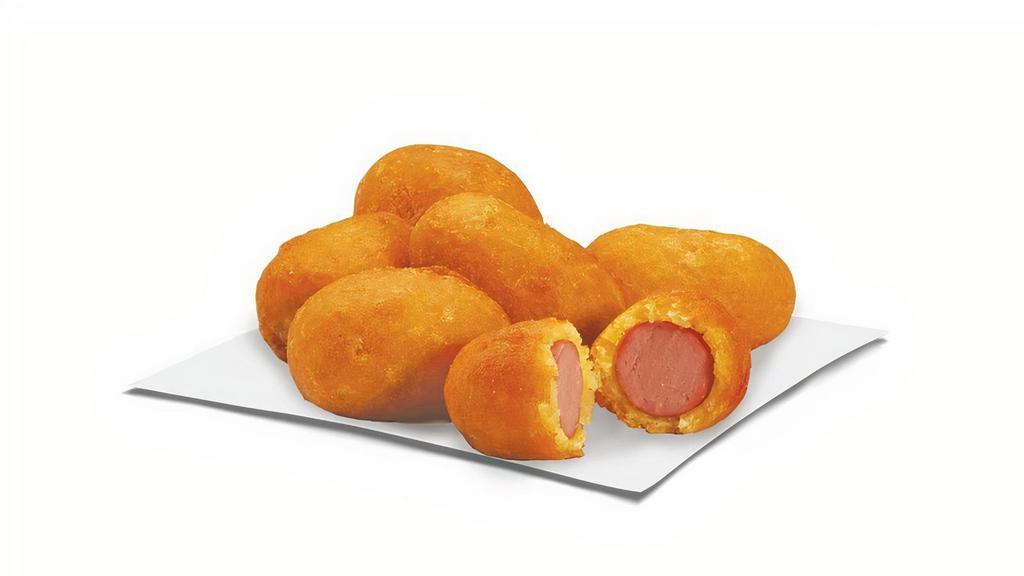 Mini Corn Dogs · Delicious mini franks covered in sweet honey corn batter and deep fried to perfection.