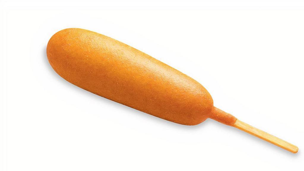 Corn Dog · A delicious frank covered in sweet honey corn batter and deep fried to perfection.