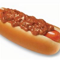 Chili Dog · A delicious hot dog in a fresh, steamed bun topped with Wienerschnitzel's secret recipe Chil...