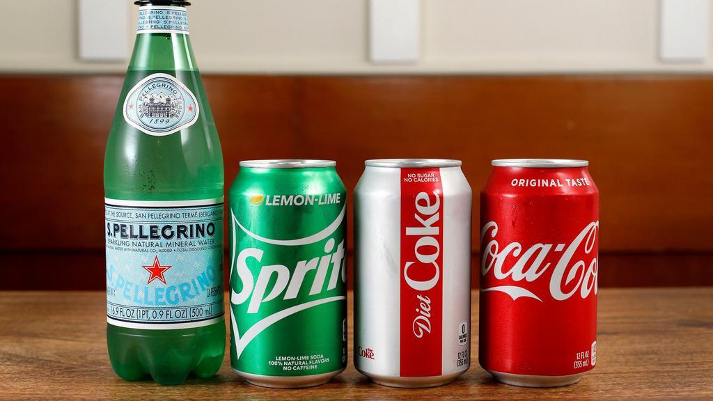 Canned Soda · Coke, Diet Coke or Sprite.