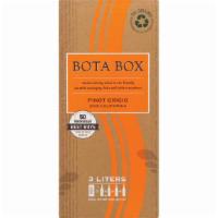 Bota Box Pinot Grigio (3 L) · Bota Box Pinot Grigio is fresh and fruity and delivers juicy, medium-bodied flavors of white...