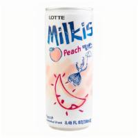 Milkis Peach Soda · Peach flavor. Milkis is a milky carbonated drink free of artificial food colors. This tall c...